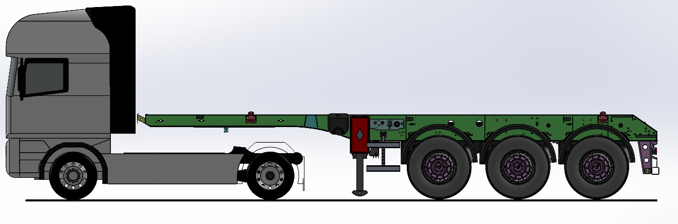 20英尺ISO罐式集装箱底盘拖车
